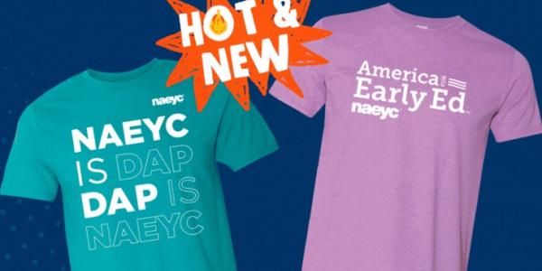 naeyc t-shirts available for pickup at the annual conference